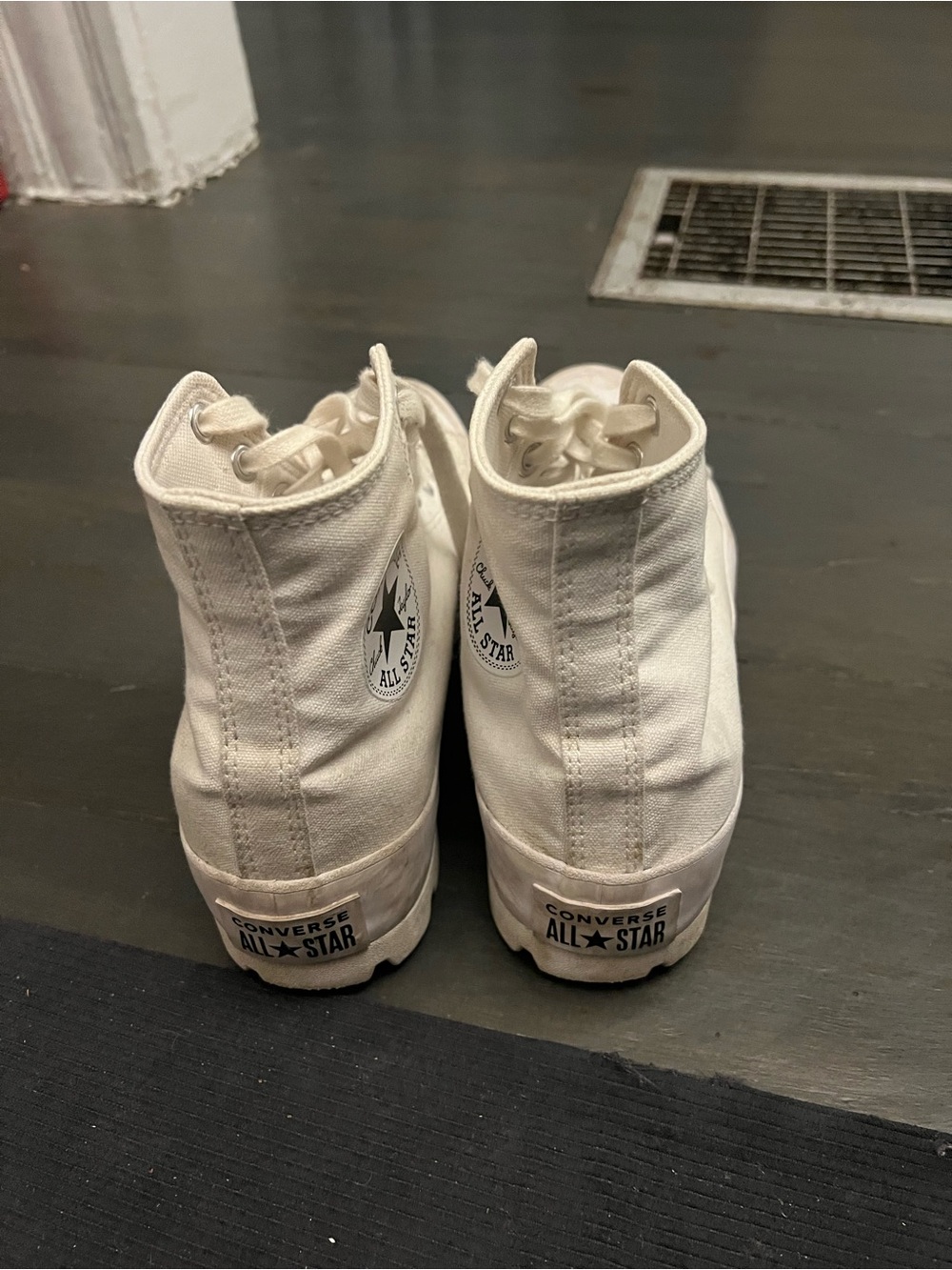 Converse High Top Sneakers - Off White Canvas - Picture 3 of 4